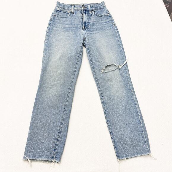 Madewell The Perfect Vintage Denim Jeans Raw Hem Size 24 - Picture 2 of 8